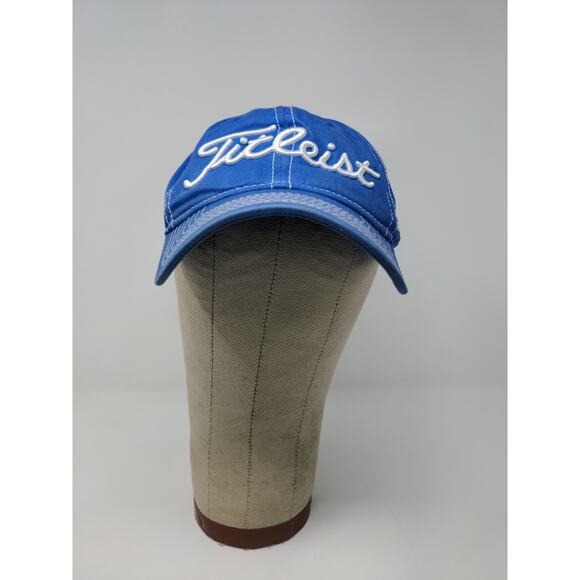 Titleist FJ Pro V1 Slideback Golf Hat Blue White Embroidered Spell Out Logo - Picture 2 of 12